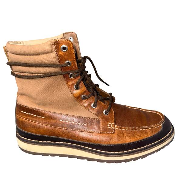 Men Sperry Top-Sider Leather and Canvas Duck Boots Size 10 main image 7